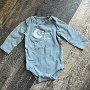 Luvable Friends Over the Moon‎ for Mommy Baby Bodysuit Cotton Gray 6-9M